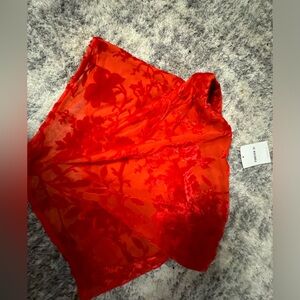 Orange clubbing dress and red lacy skirt spring and summer finds -current trends